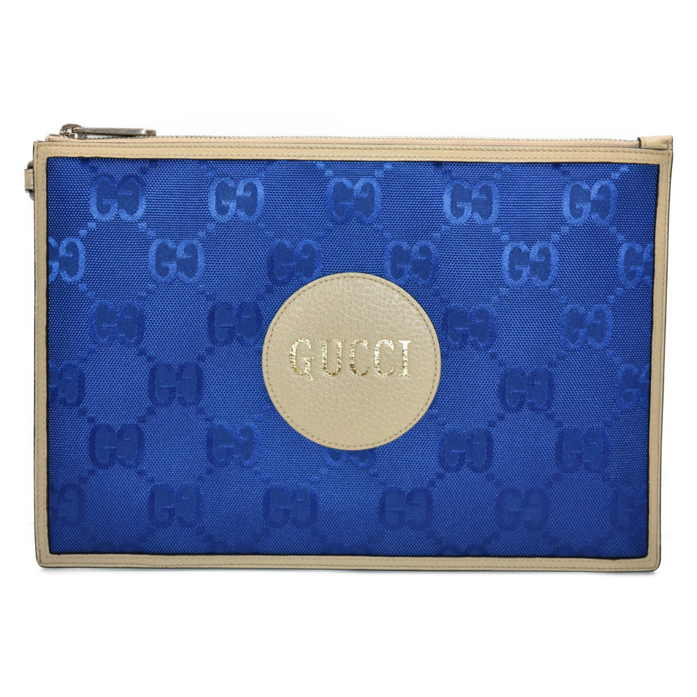 GUCCI Off the Grid Clutch Blue GG Leather Limited Clutch Bag